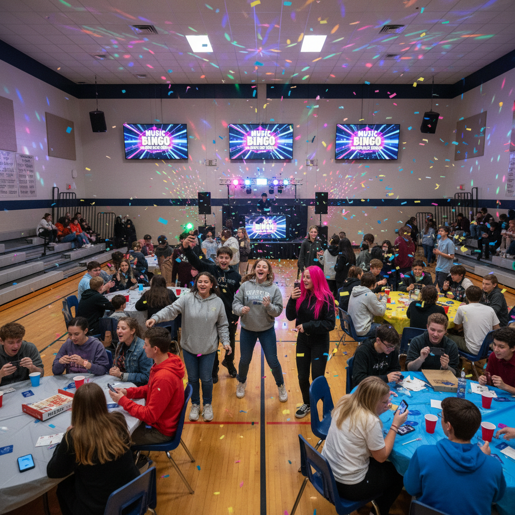 Musikkbingo til skole og ungdomsklubb